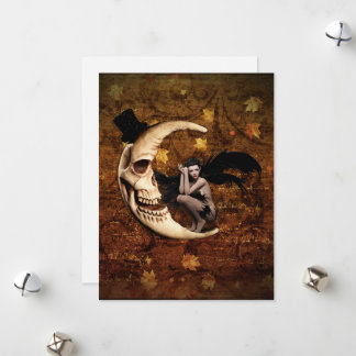 Tarjeta de saludo en blanco de hada mala