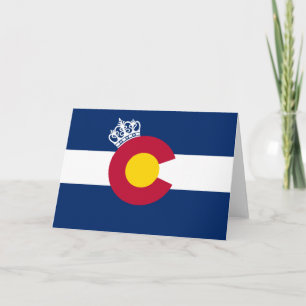 Tarjeta de saludo en blanco de la corona de la ban