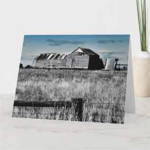 Tarjeta de saludo en blanco de reliquia rural aust