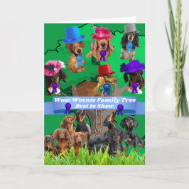 Tarjeta de saludo en blanco del árbol de la famili