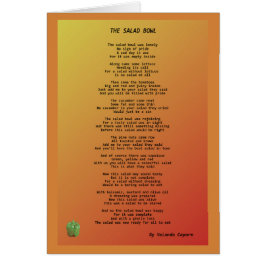 Tarjeta de saludo en blanco del Bowl de ensaladas