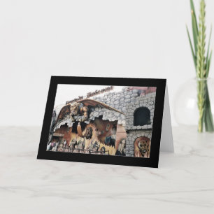 Tarjeta de saludo en blanco del Spookhouse de Dant