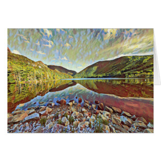 Tarjeta de saludo en blanco inspirada en la natura