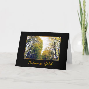 Tarjeta de saludo en blanco 'Otoño de Oro'