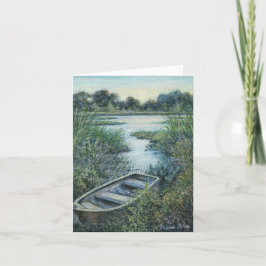 Tarjeta de saludo en blanco "Pond seclued"