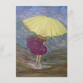 Tarjeta de saludo en blanco "Raindance"