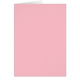 Tarjeta de saludo en blanco rosa sólido