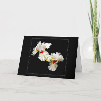 Tarjeta de saludo en blanco 'Ruffles'