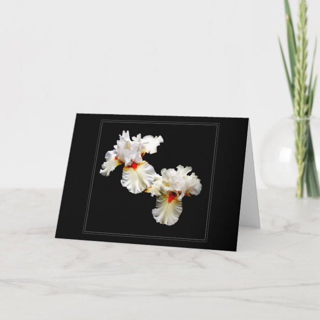 Tarjeta de saludo en blanco 'Ruffles' (Anverso)