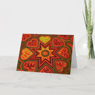Tarjeta de saludo en blanco 'Starburst of Love'