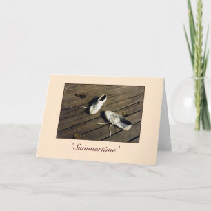 Tarjeta de saludo en blanco 'Summertime'