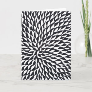 tarjeta de saludo en blanco y negro