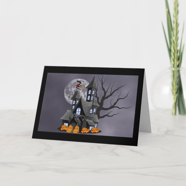 tarjeta de saludo espeluznante de Halloween (Anverso)