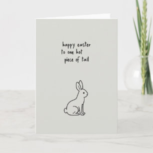 Tarjeta de Saludo Estacional de Conejito Adorable