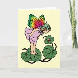 Tarjeta de saludo Faerie and Lady Bug