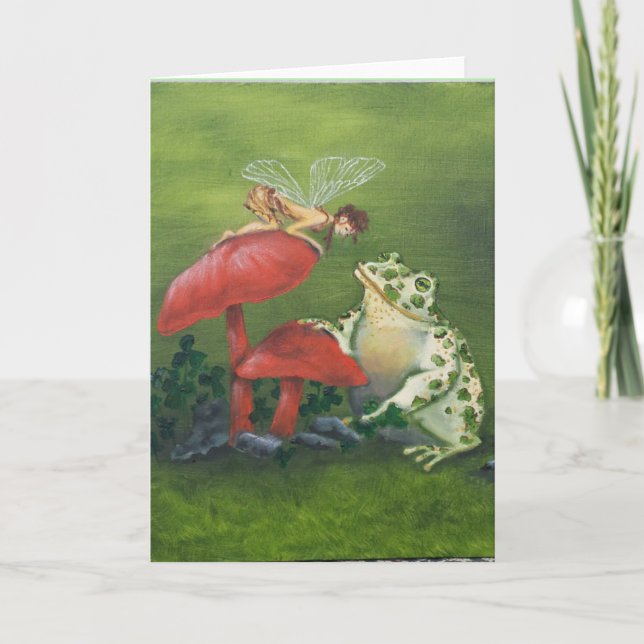 Tarjeta de saludo "Fairy and Frog" (Anverso)