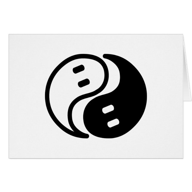 Tarjeta de saludo fantasma Yin Yang (Anverso (Horizontal))