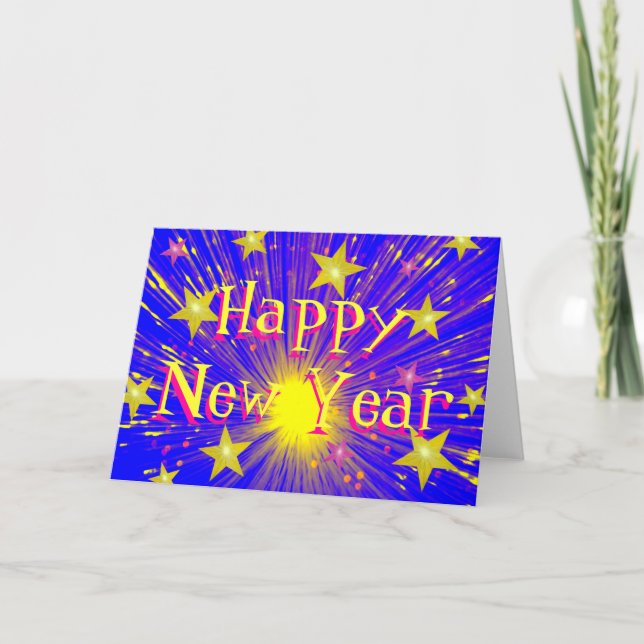 Tarjeta de saludo 'Feliz Año Nuevo' (Anverso)