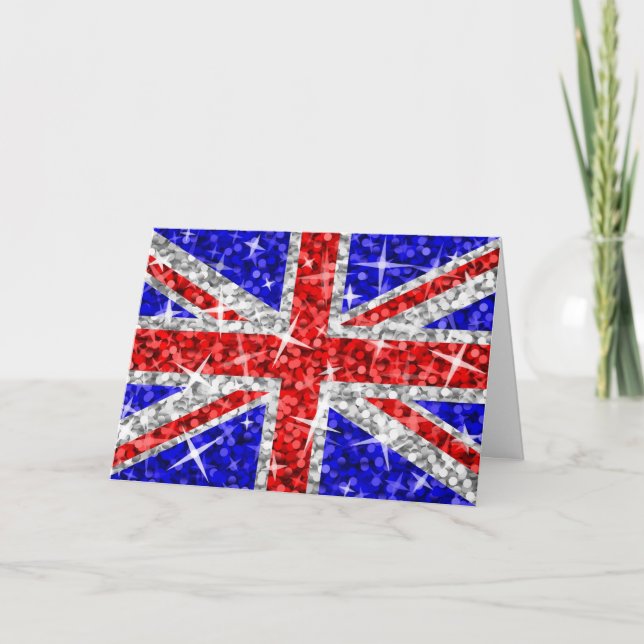 Tarjeta de saludo "Feliz Cumpleaños" de Glitz UK (Anverso)