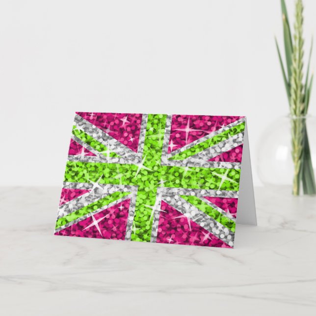 Tarjeta de saludo "Feliz Cumpleaños" de Glitz UK L (Anverso)