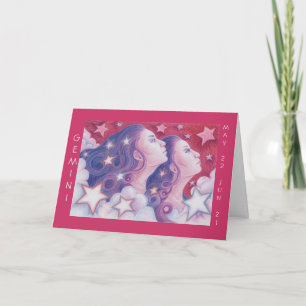 Tarjeta de saludo 'Feliz Cumpleaños' de Zodiac Gem