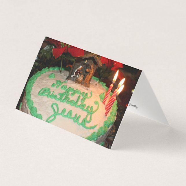 Tarjeta de saludo "Feliz Cumpleaños Jesús" a los n (Anverso)
