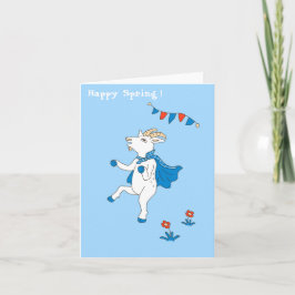 Tarjeta de saludo Feliz de la Primavera de la Cabr