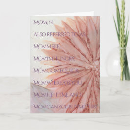 Tarjeta de saludo "Feliz Día de la Madre" Flor ros