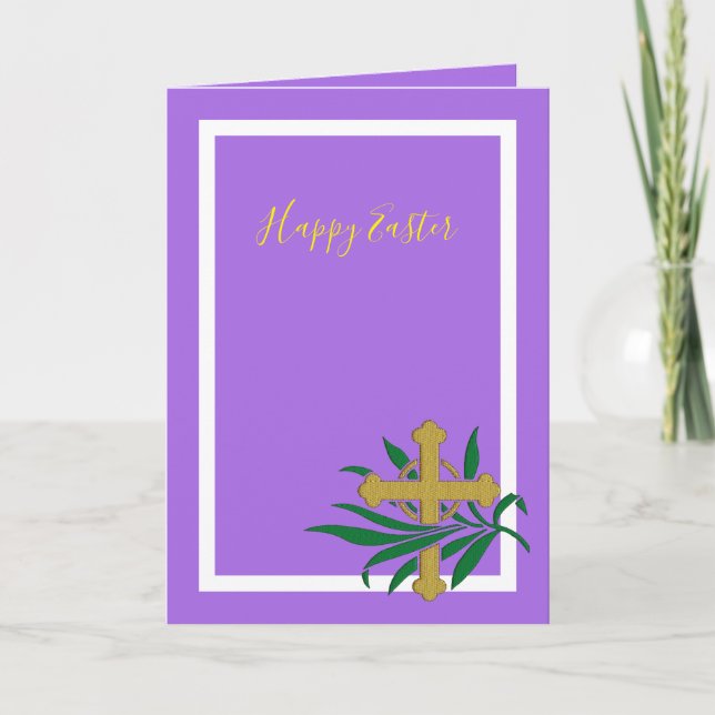 Tarjeta De Saludo Feliz Pascua Y Verdor (Anverso)