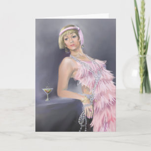 Tarjeta de saludo Flapper de Springtime