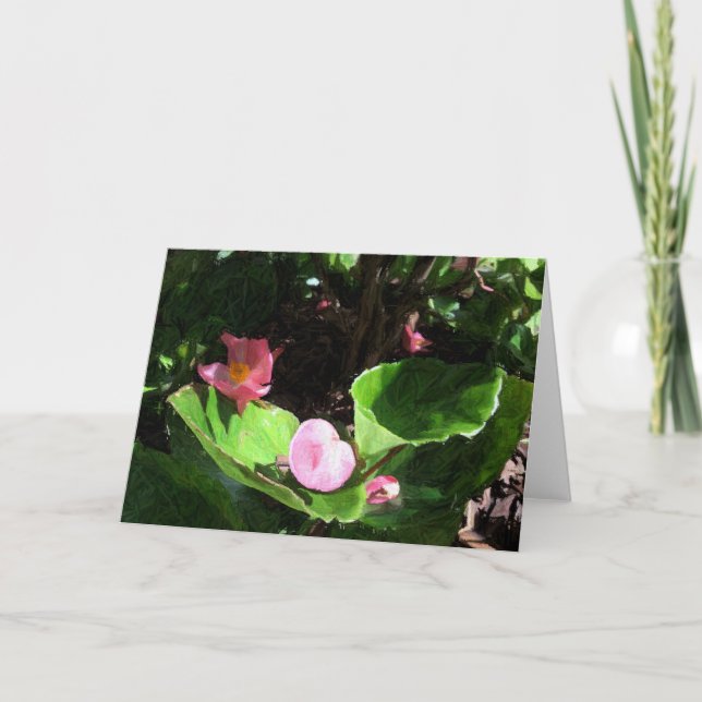 Tarjeta de saludo floral (Anverso)