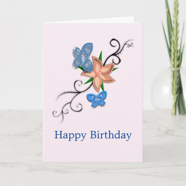 Tarjeta de saludo floral (Anverso)