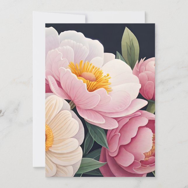 Tarjeta de saludo floral (Anverso)