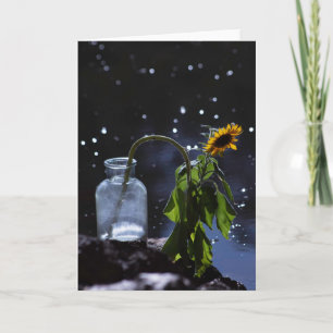 tarjeta de saludo floral, en blanco