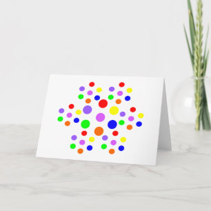 Tarjeta de saludo Floral Rainbow Spots