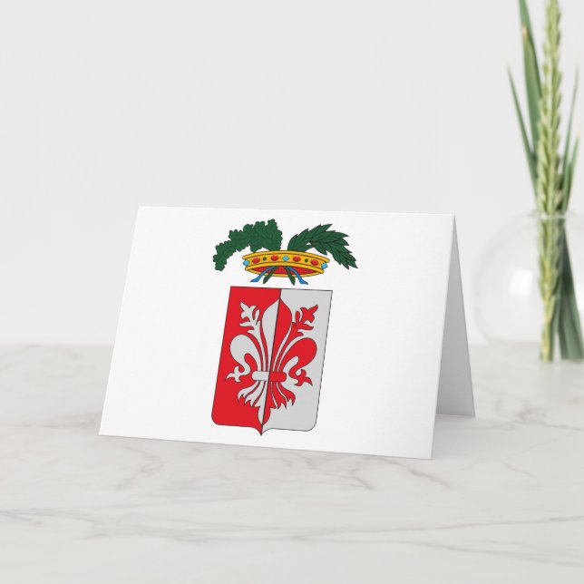 Tarjeta de saludo Florence Coat of Arms (Anverso)