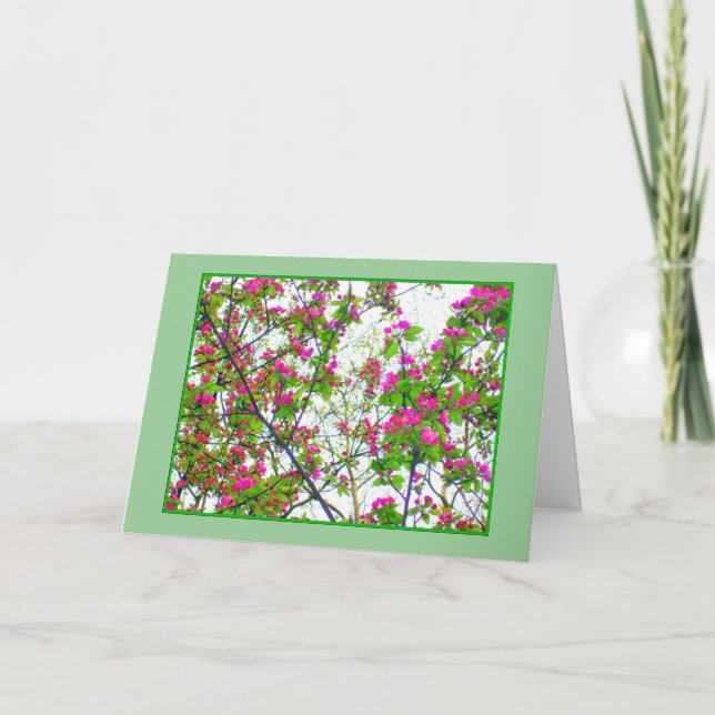 Tarjeta de saludo 'Flores de cerezo de Pascua' (Anverso)