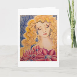 Tarjeta de saludo Flower Tears