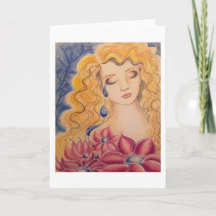 Tarjeta de saludo Flower Tears