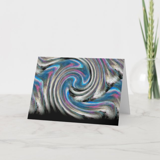 Tarjeta de saludo "Forest Fire Sky" (Anverso)