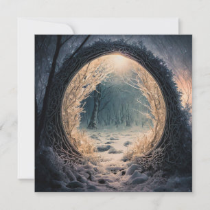 Tarjeta de saludo forestal encantada