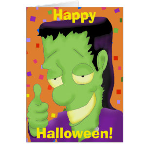 Tarjeta de saludo Frankencool Halloween