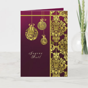 tarjeta de saludo french merry christmas