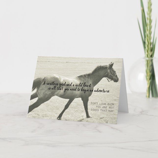 Tarjeta de saludo GALLOP COMPLETA (Anverso)