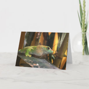 tarjeta de saludo gecko