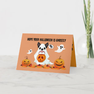 Tarjeta de saludo Ghostly de Halloween