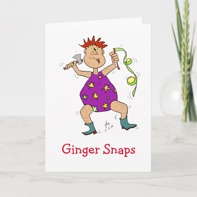 Tarjeta de saludo Ginger Snap (Anverso)