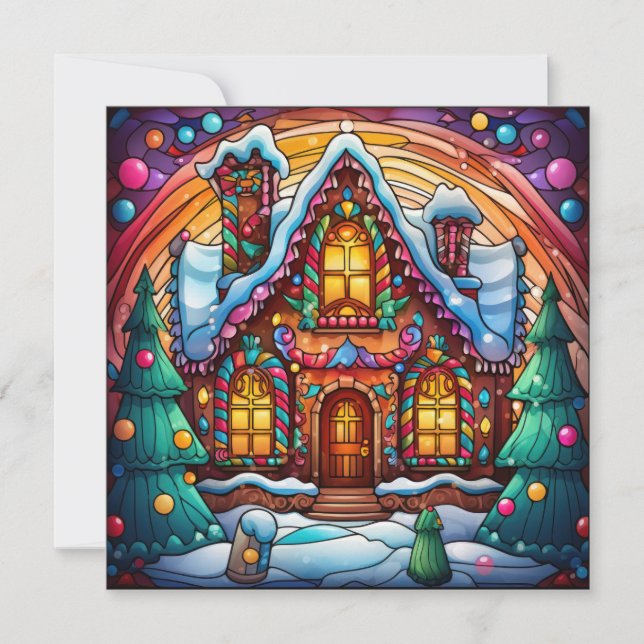 Tarjeta de saludo Gingerbread House (Anverso)