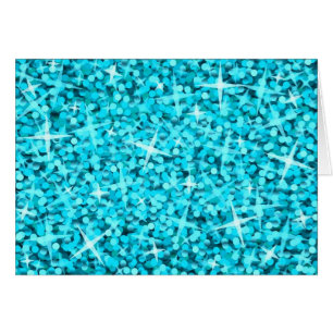 Tarjeta de saludo Glitz Blue