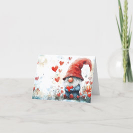 Tarjeta de saludo Gnome del Día de San Valentín